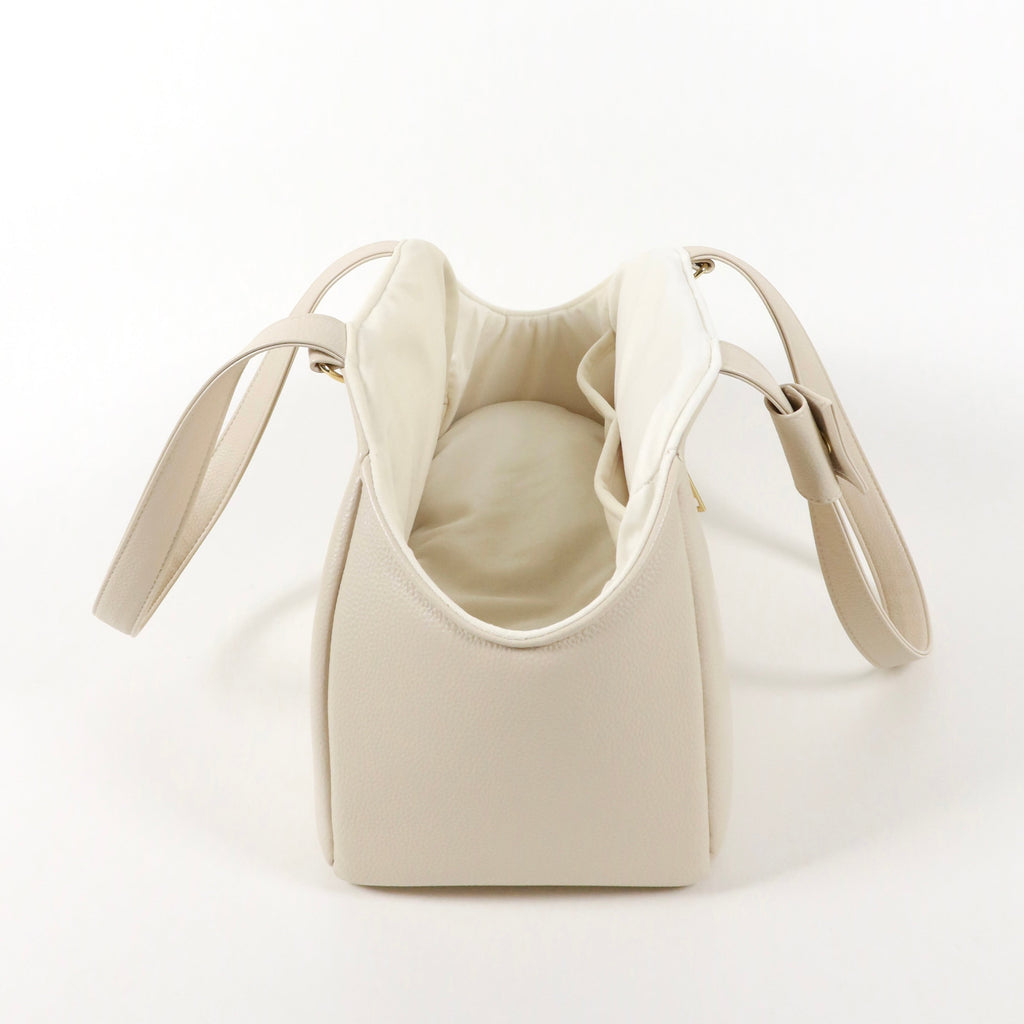Zestaw Mirel Striped - torba podróżna dla psa Cream + 1 wyciągane, dwustronne wnętrze