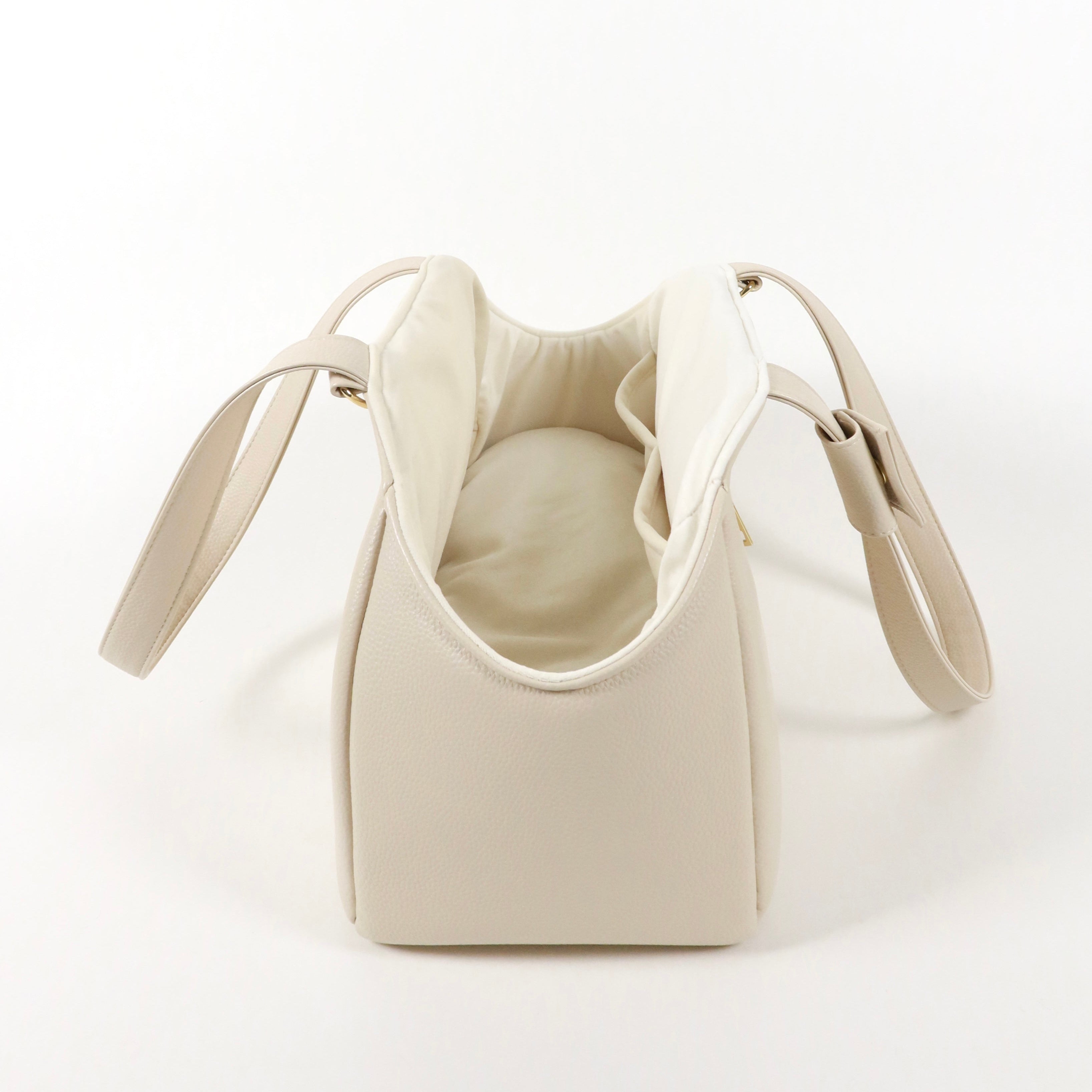 Zestaw Mirel Striped - torba podróżna dla psa Cream + 1 wyciągane, dwustronne wnętrze