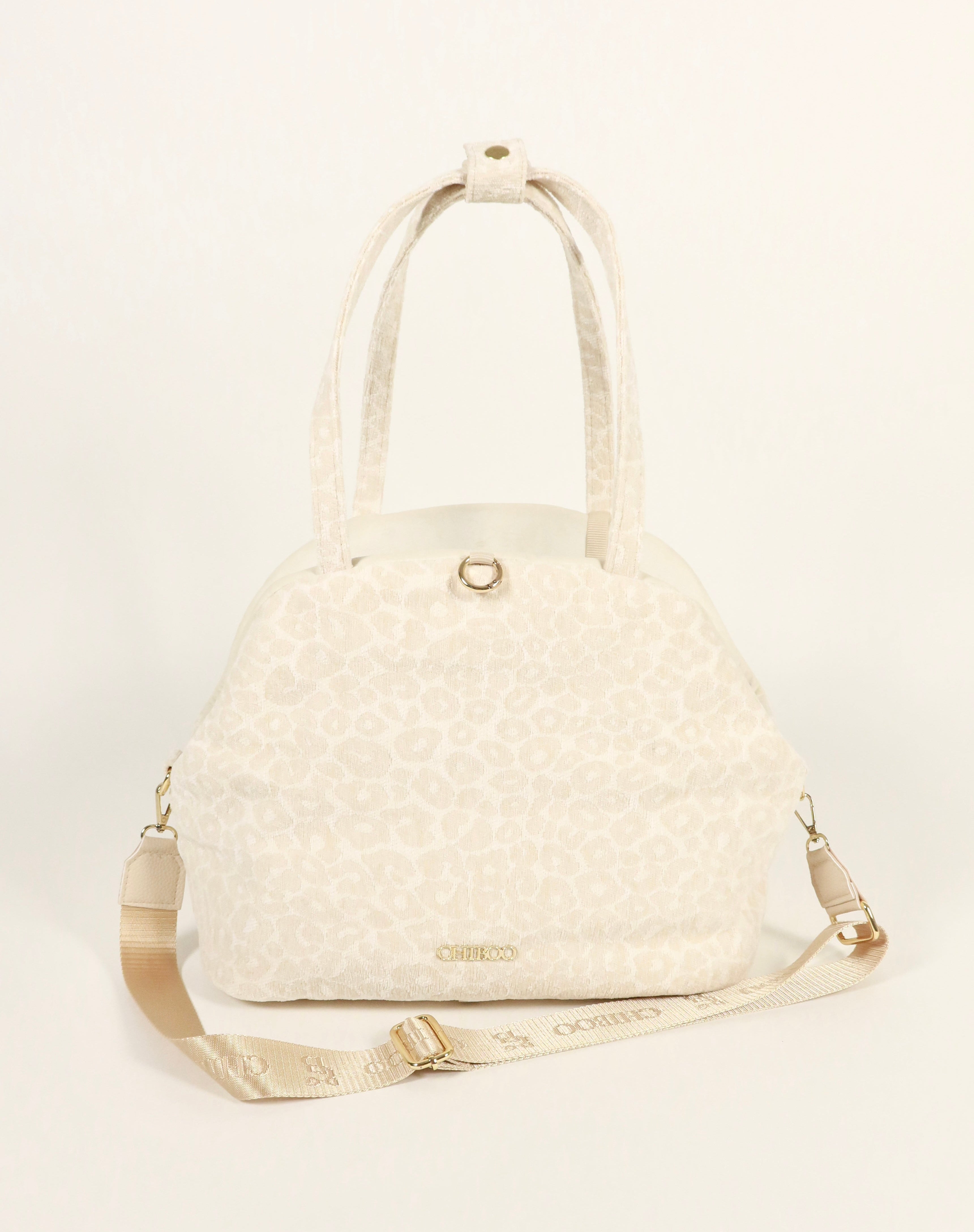 Reisetasche für Hunde Lori - Creme Leopard