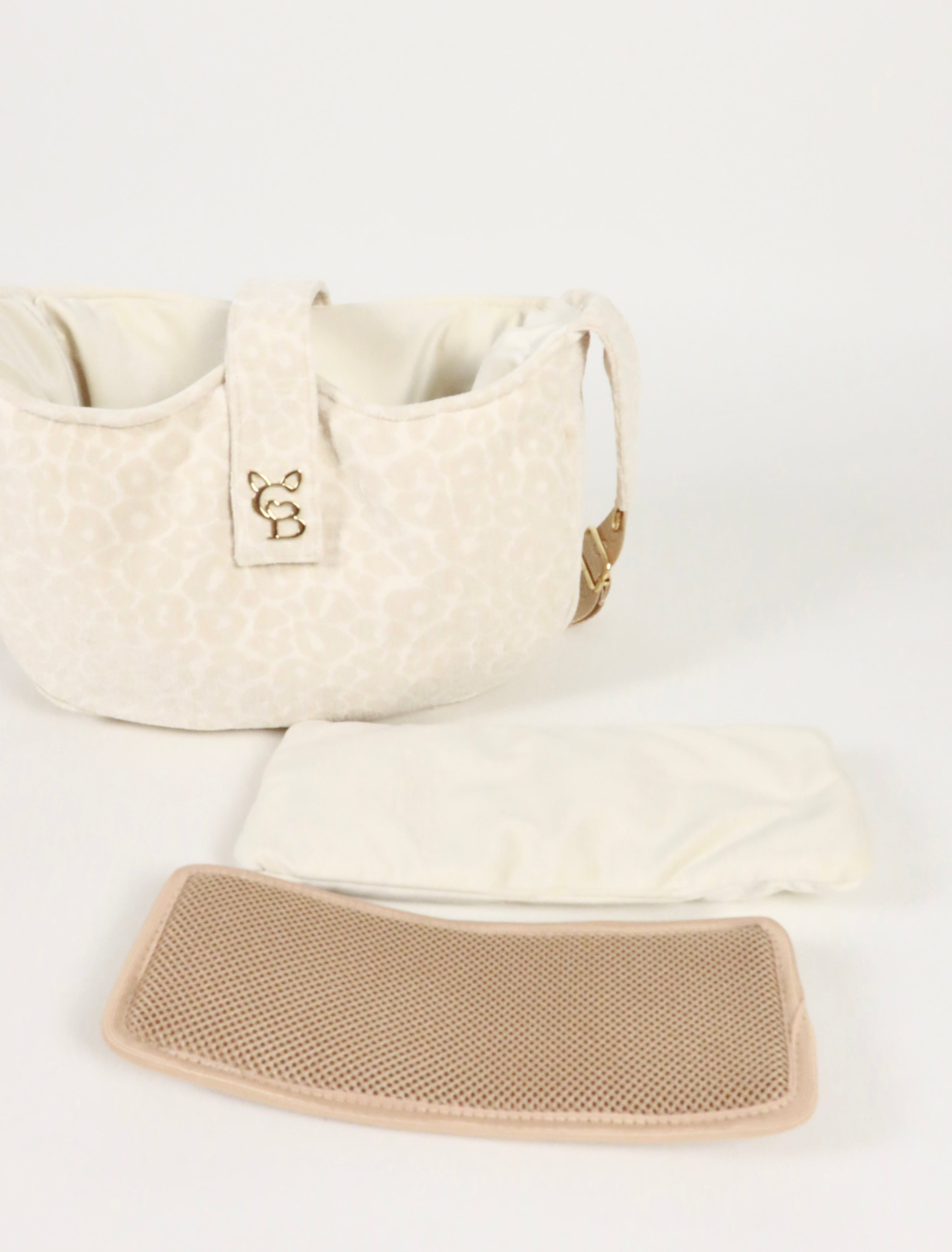 Torba-nosidło dla psa Lori - Cream Leopard