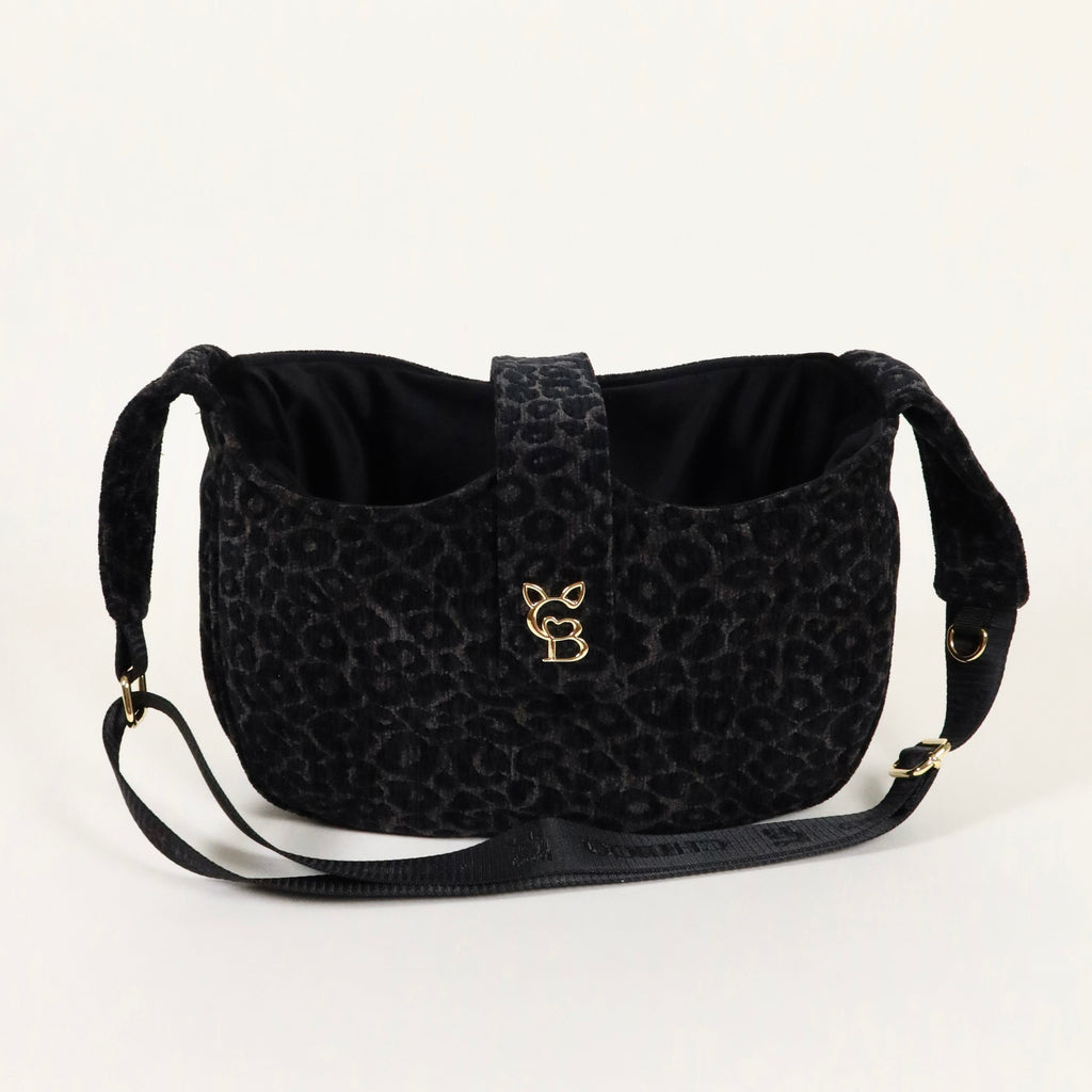 Dog carrier bag - Midnight Leopard