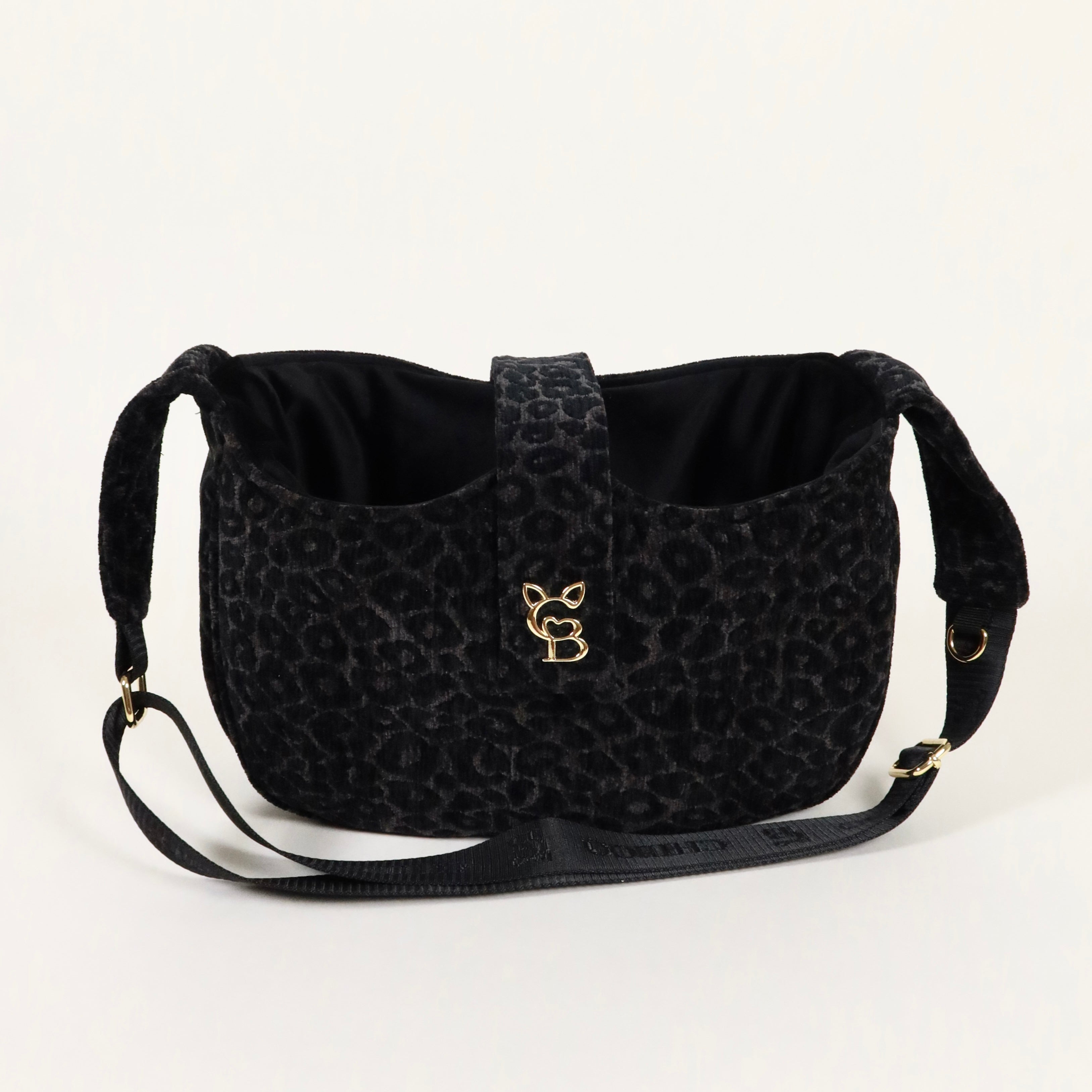 Dog carrier bag - Midnight Leopard