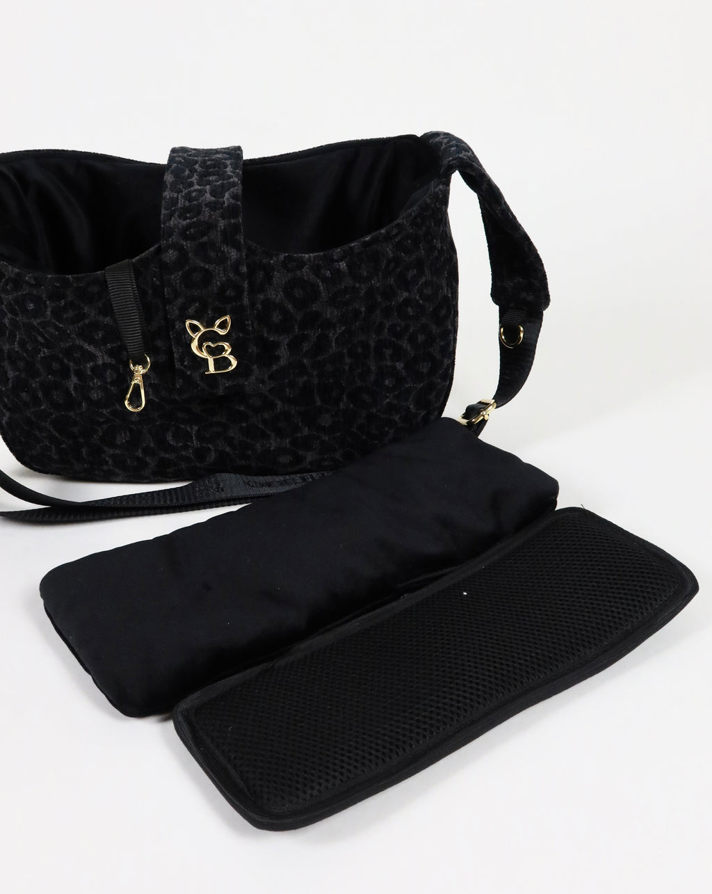 Dog carrier bag - Midnight Leopard