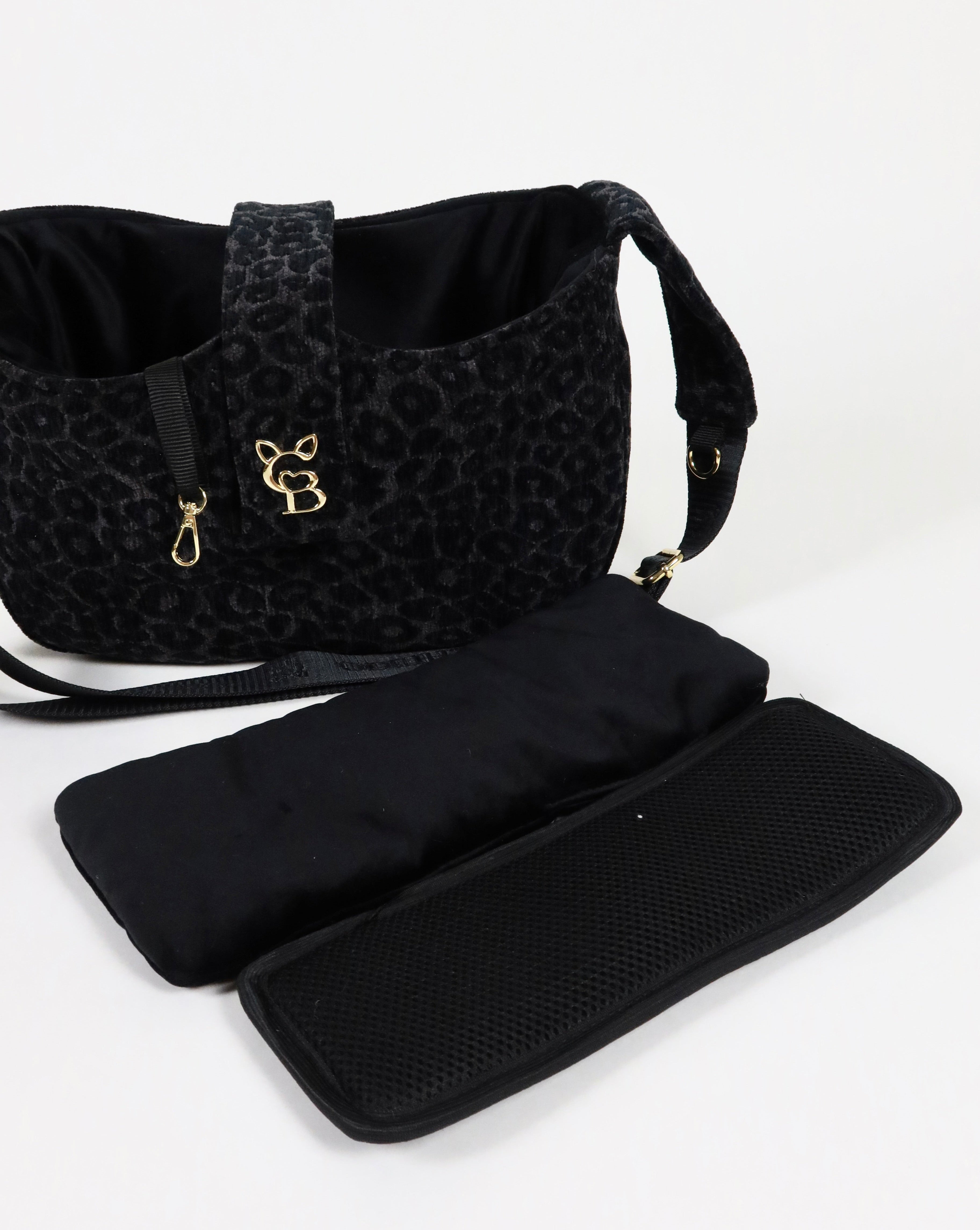 Dog carrier bag - Midnight Leopard