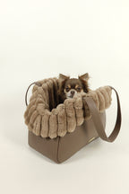 Ensemble Mirel Striped - sac de voyage pour chien Latte + 1 intérieur amovible et réversible