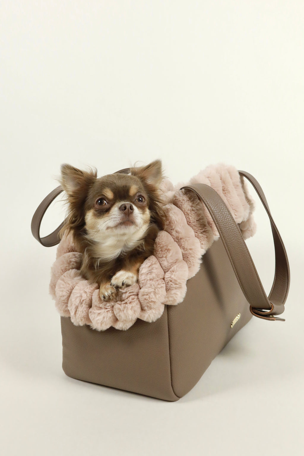 Ensemble Mirel Striped - sac de voyage pour chien Latte + 1 intérieur amovible et réversible