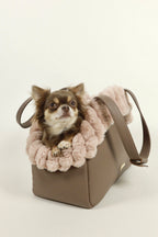 Ensemble Mirel Striped - sac de voyage pour chien Latte + 1 intérieur amovible et réversible