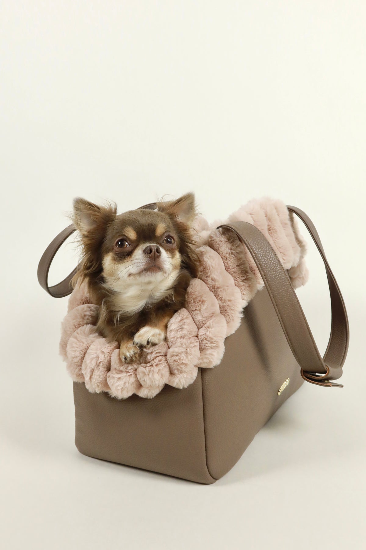 Ensemble Mirel Striped - sac de voyage pour chien Latte + 1 intérieur amovible et réversible