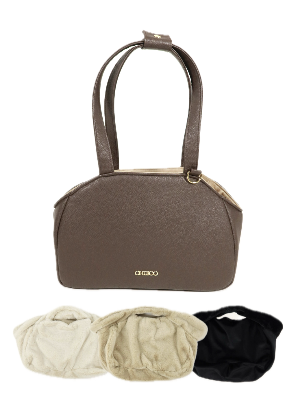 Zestaw Mirel Smooth - torba podróżna dla psa Espresso + 1 wyciągane, dwustronne wnętrze