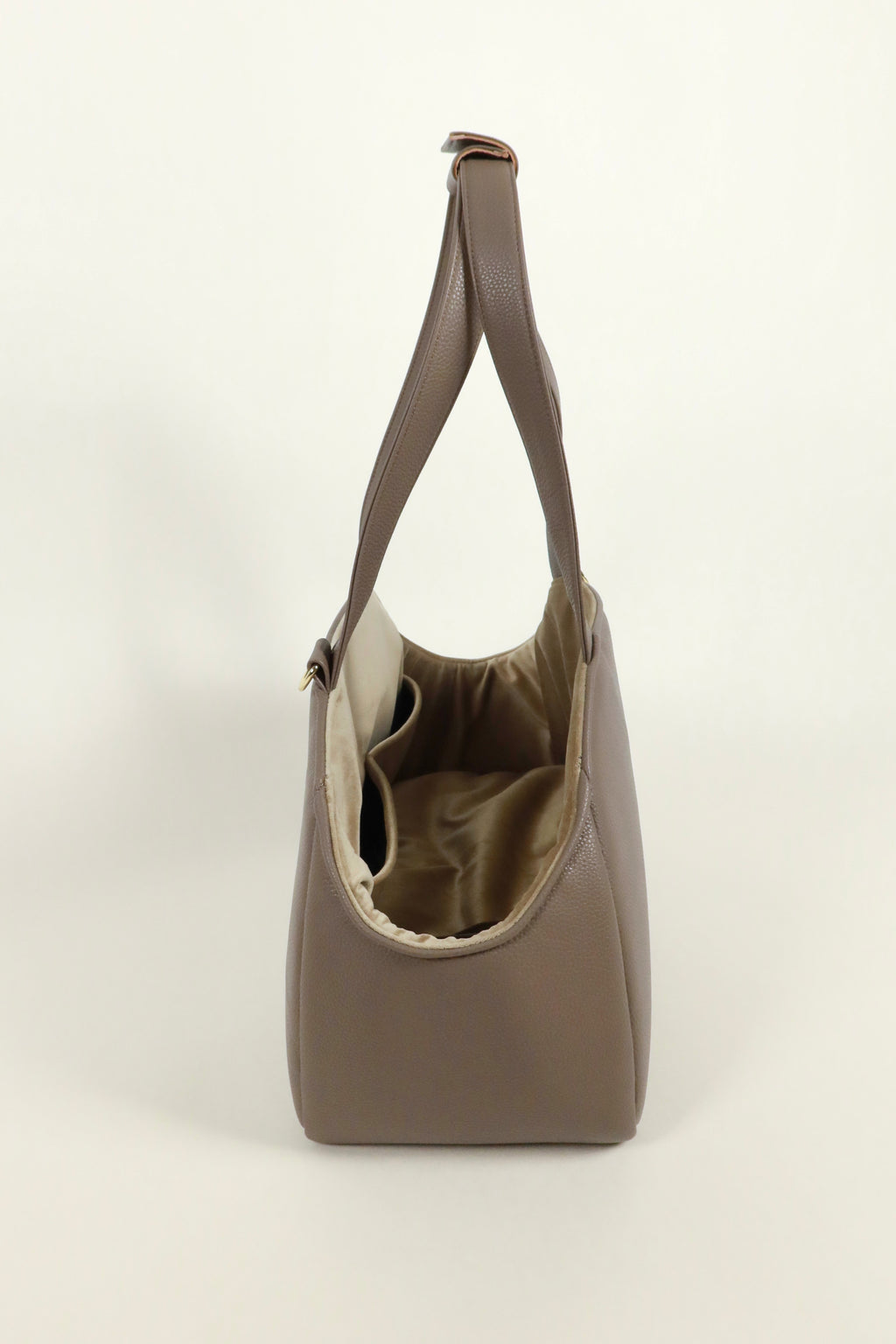 Mirel Smooth Set - Reisetasche für Hunde Latte + 1 herausnehmbares, wendbares Innenfutter