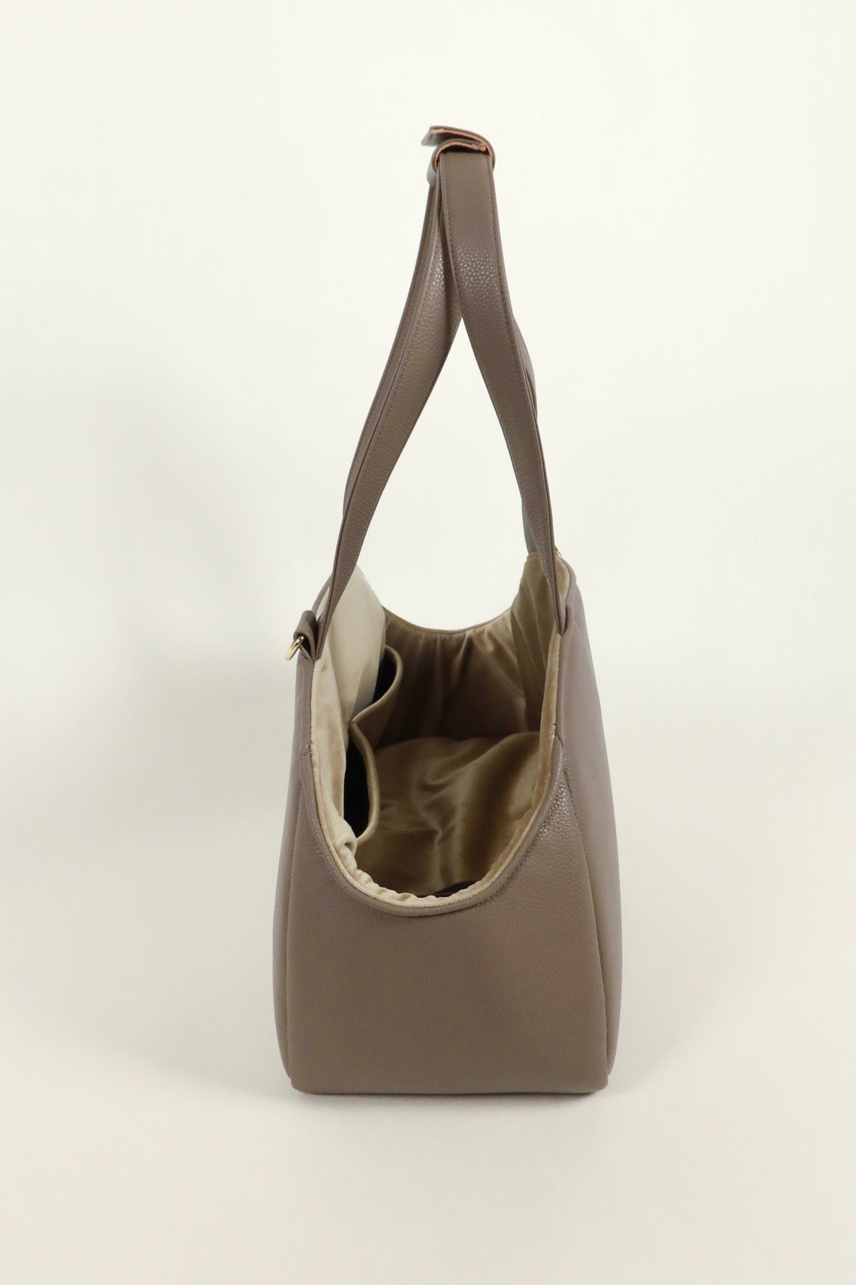 Mirel Smooth Set - Reisetasche für Hunde Latte + 1 herausnehmbares, wendbares Innenfutter