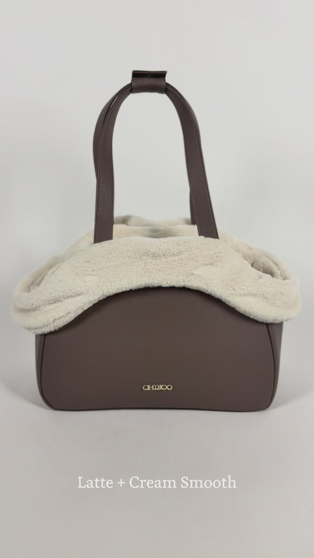Mirel Smooth Set - Reisetasche für Hunde Latte + 1 herausnehmbares, wendbares Innenfutter