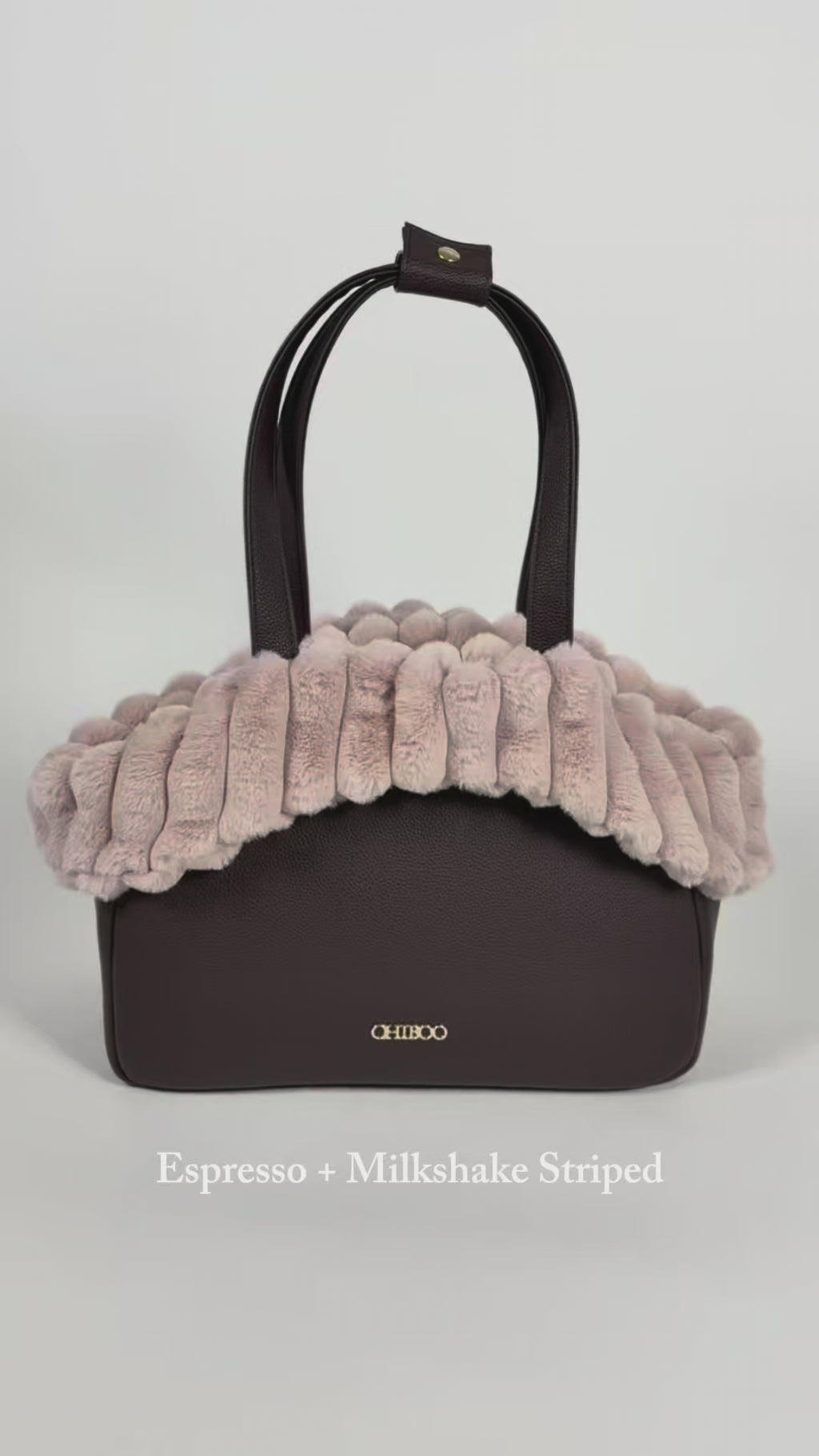 Zestaw Mirel Striped - torba podróżna dla psa Espresso + 1 wyciągane, dwustronne wnętrze