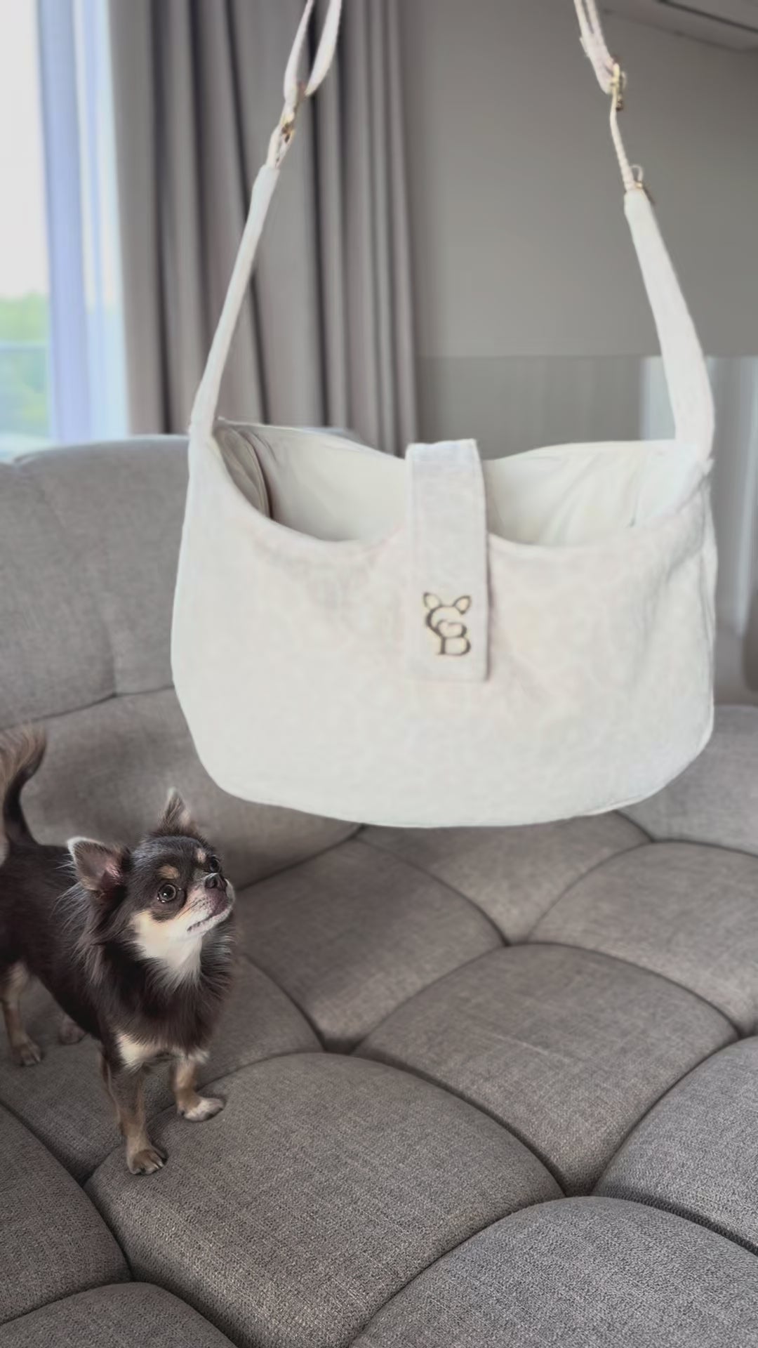 Dog carrier bag - Midnight Leopard